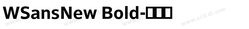 WSansNew Bold字体转换